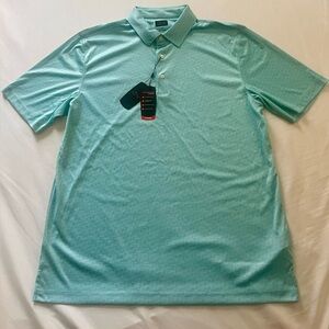 Greg Norman NWT Men's golf Aqua Polo Shirt